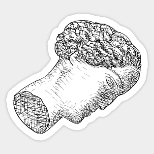 Vintage Fallen Head Sketch Sticker